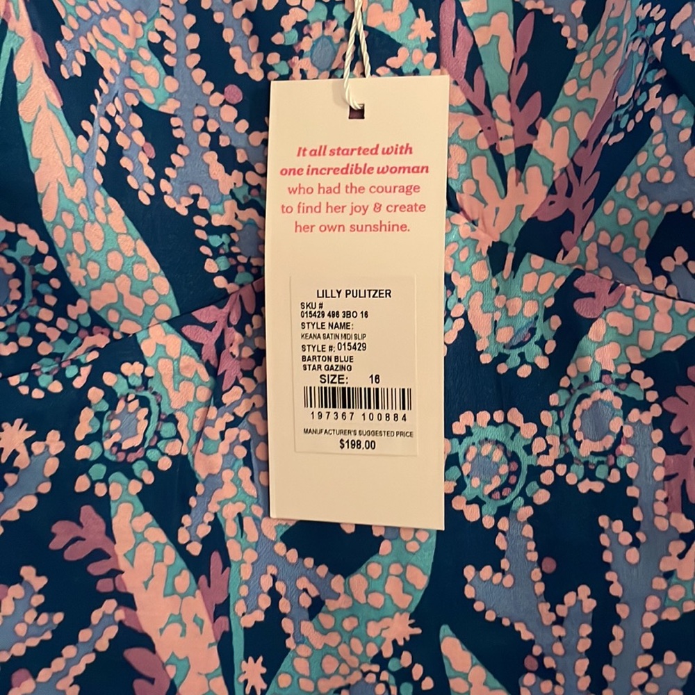NEW Lilly Pulitzer Keana Satin Midi Slip Dress - Picture 8 of 8